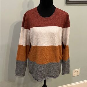Colorblock Crew Neck Sweater